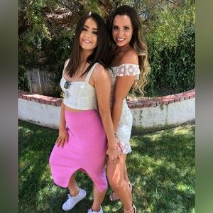 Free People Pink midi skirt - Size Small